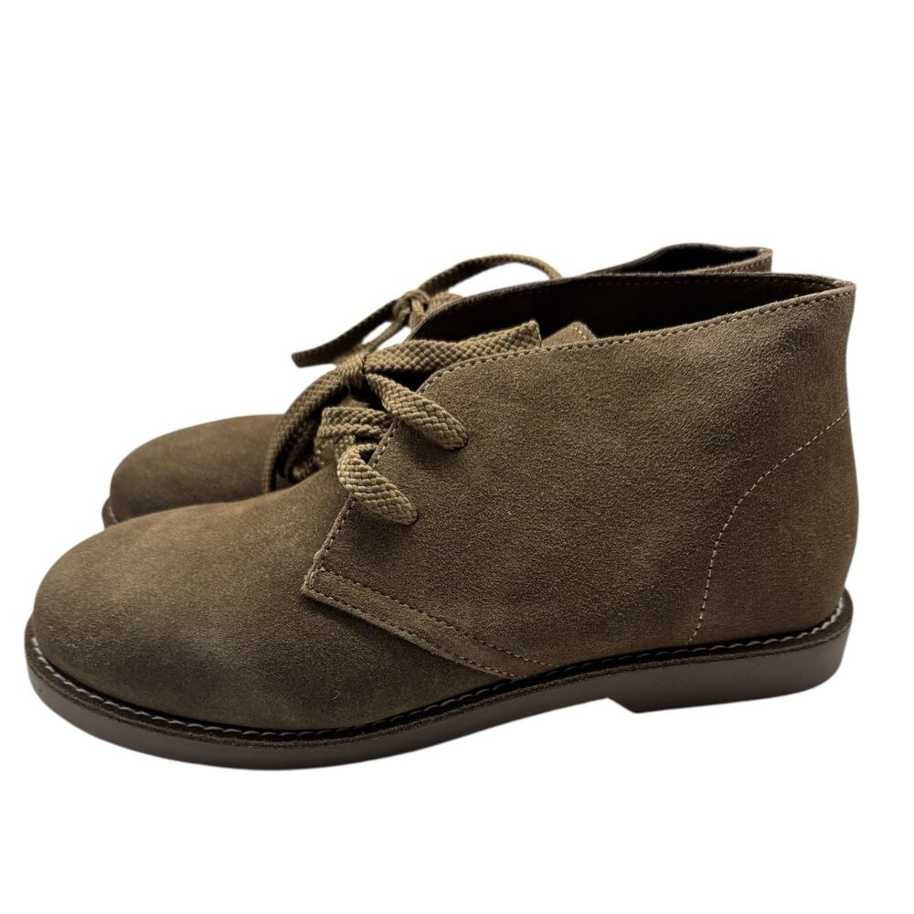 NWOB J. Crew Crewcuts Brown Suede Calvert Boots Lace Up Leather Kids Size 6